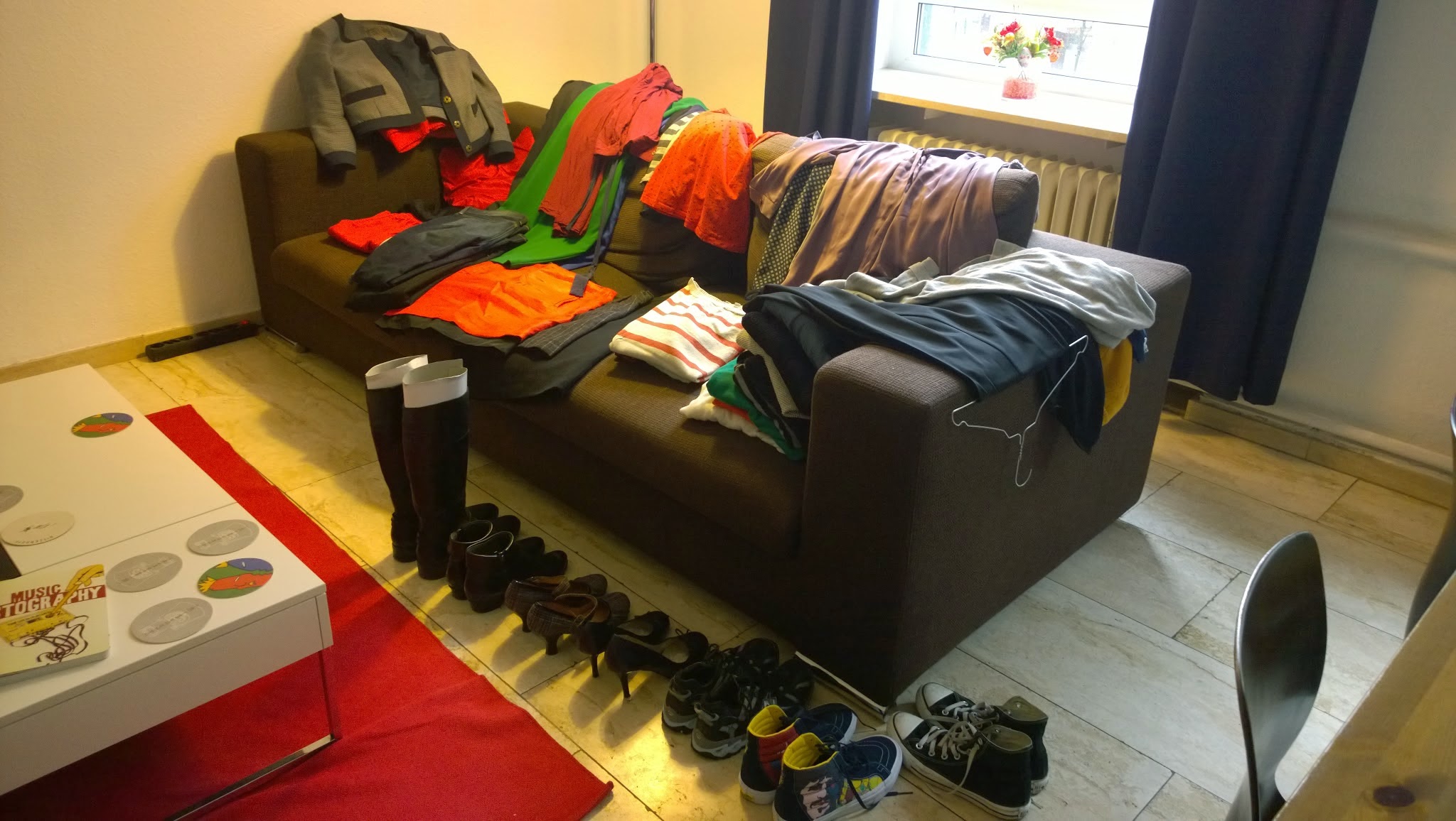 Packing in the living room