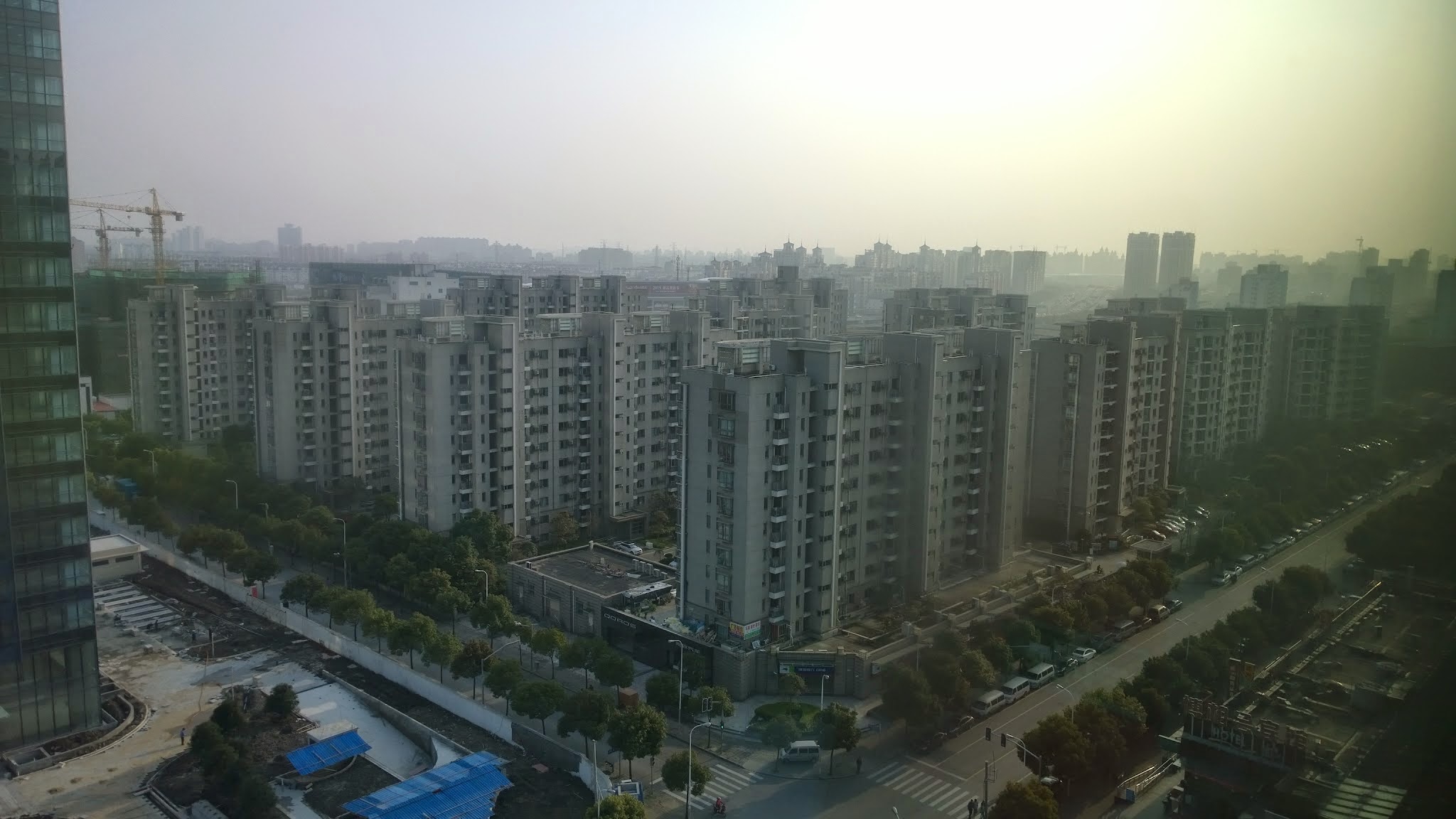 View of the apartment complex